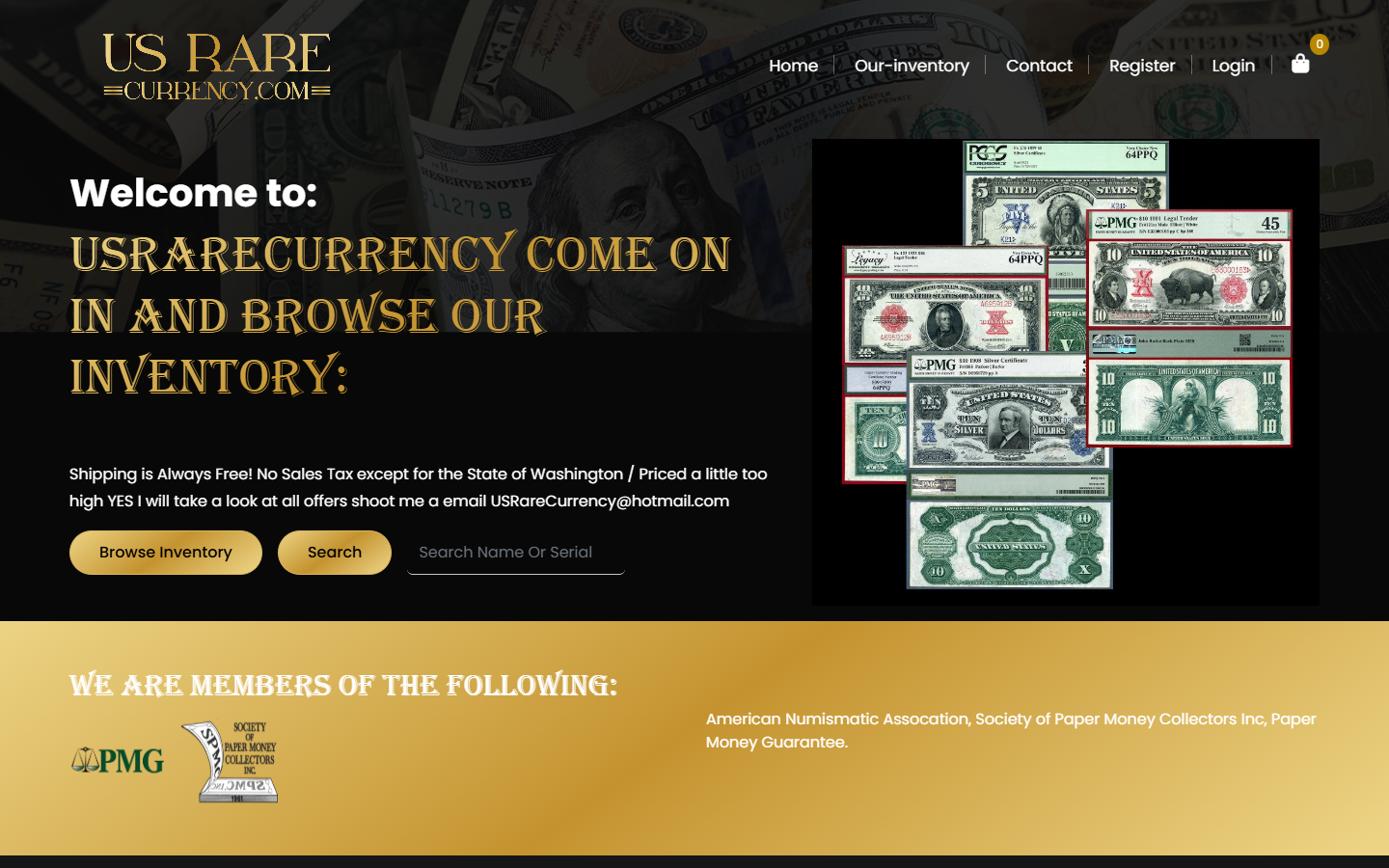 US Rare Currency Collector Portal